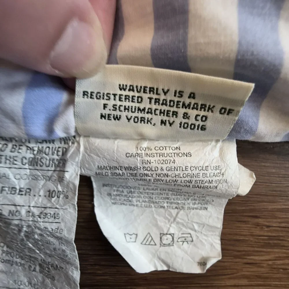 Waverly Baby Crib Comforter Blue Yellow Plaid 36